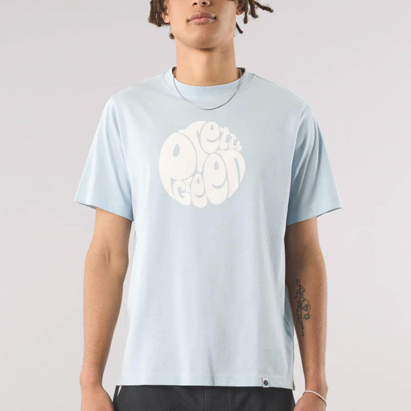 Pretty Green Gillespie Logo T-Shirt in Sky Blue