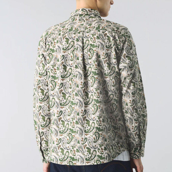 Pretty Green Men's Retro Mod Aquarelle Paisley Shirt
