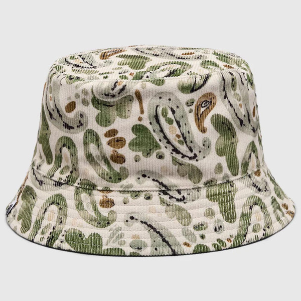 Pretty Green Aquarelle Paisley Cord Reversible Bucket Hat