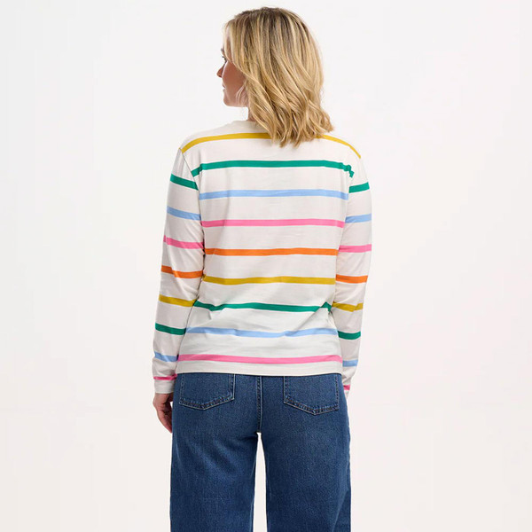 Sugarhill Brighton Brunswick Jersey Top in Rainbow Stripe