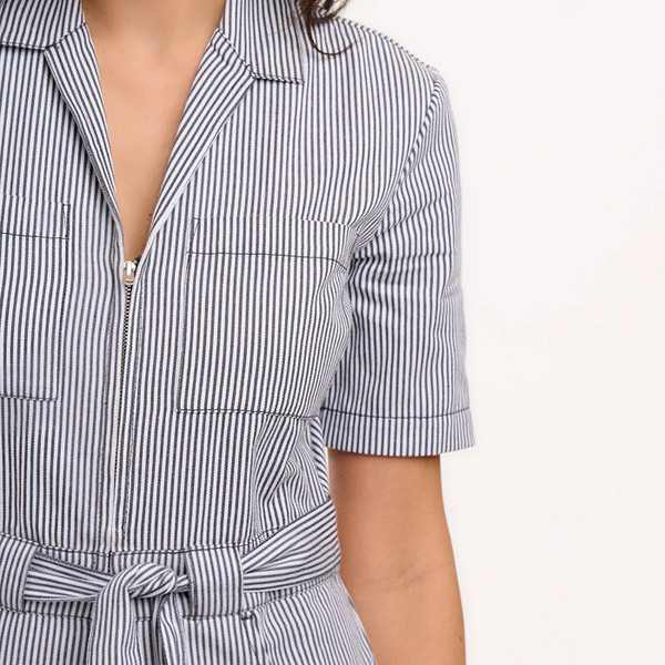 Sugarhill Brighton Meredith Monochrome Stripe Boilersuit