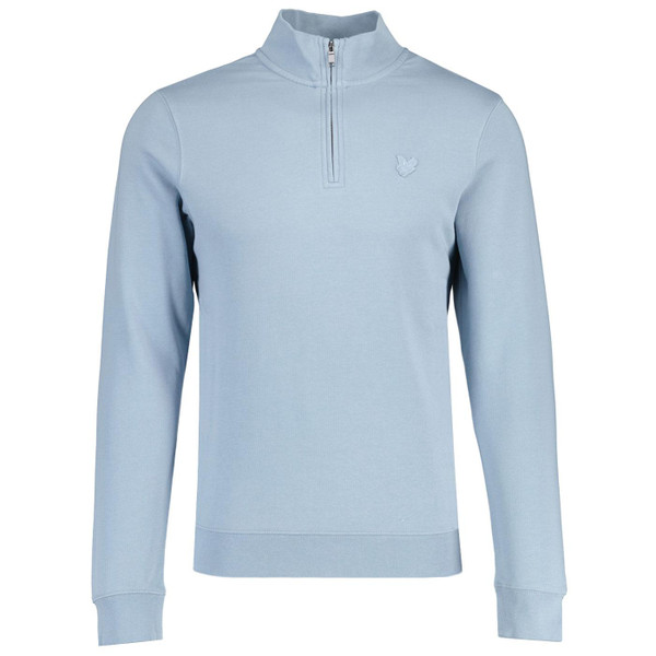 Lyle and Scott Superfine Quarter Zip Sweatshirt in Blue Ash ML2258TON X745