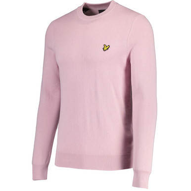 Lyle and Scott Men's Cotton Crew Neck Jumper in Light Pink KN2136V X574