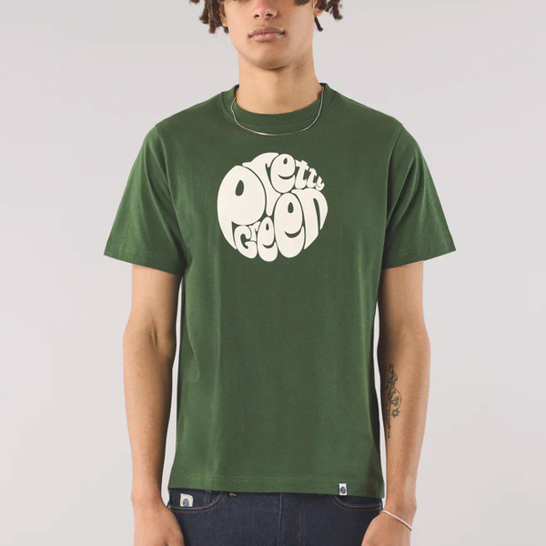 Pretty Green Gillespie Logo T-Shirt in Forest Green