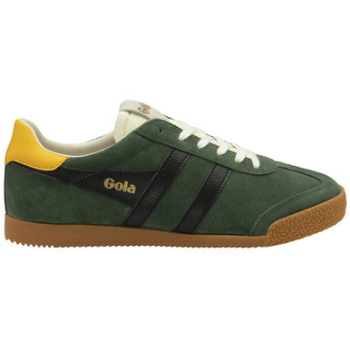 Gola Classics Men's Retro Elan Trainers in Evergreen, Black and Dark Sun CMB538NH