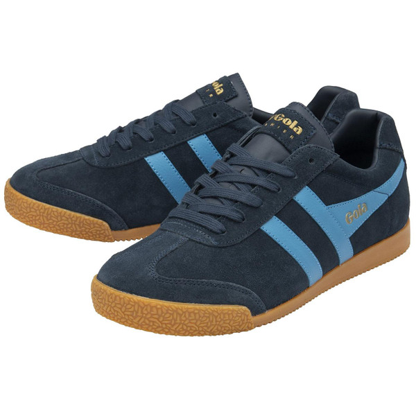 Gola Classics Men's Retro Harrier Suede Trainers in Navy and Santorini CMA192ED