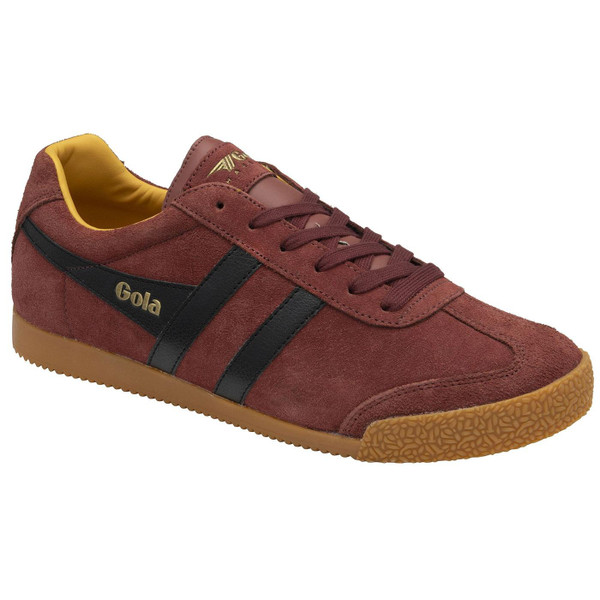 Gola Classics Harrier Suede Trainers in Red Ochre and Black CMA192RD Gola Classics Harrier Suede Trainers in Red Ochre and Black CMA192RD