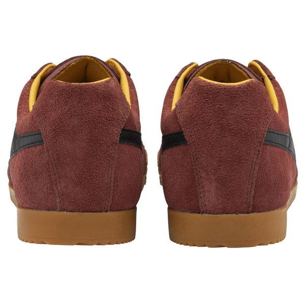 Gola Classics Men's Harrier Suede Trainers in Red Ochre and Black Gola Classics Men's Harrier Suede Trainers in Red Ochre and Black