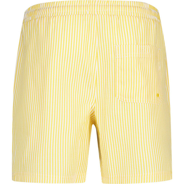 farah vintage mens colbert retro seersucker stripe drawstring swim shorts yellow