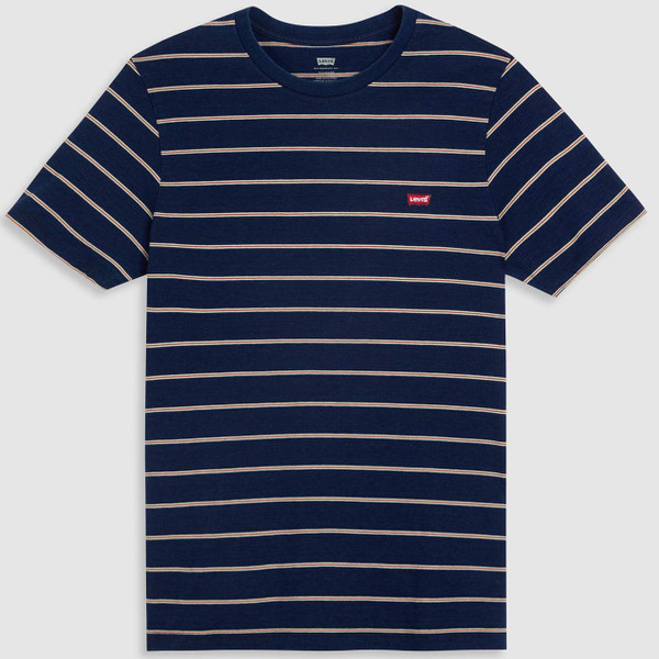 Levi's Original Housemark Taper Retro Mod Stripe Tee in True Indigo - Main View