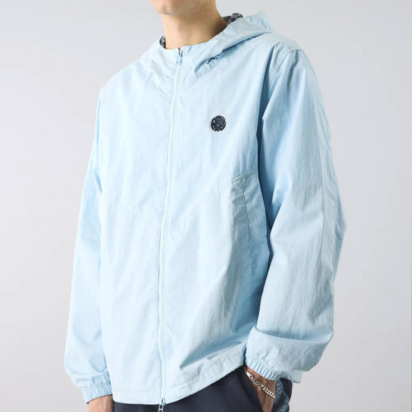 Pretty Green Feltham Hooded Shell Jacket in Light Blue