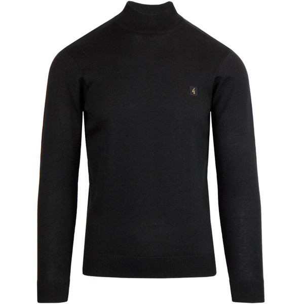 gabicci vintage duke knitted turtle neck jumper black