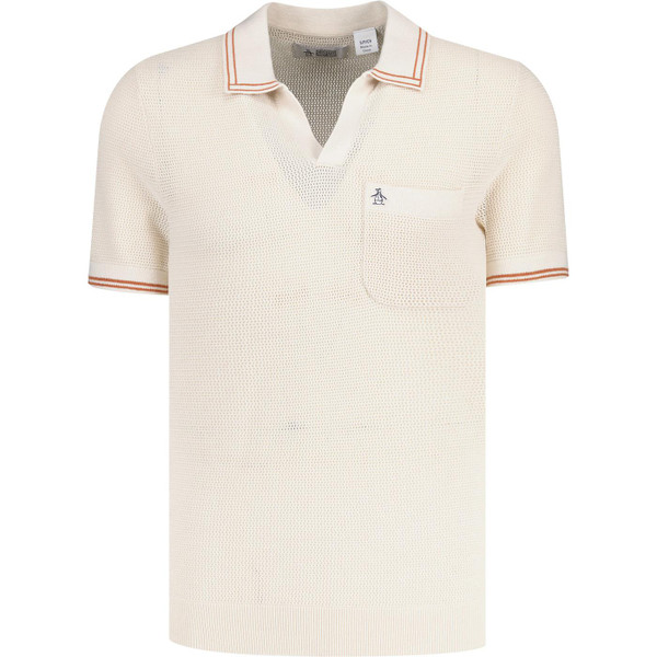 original penguin mens mesh knit tipped johnny collar polo tshirt birch