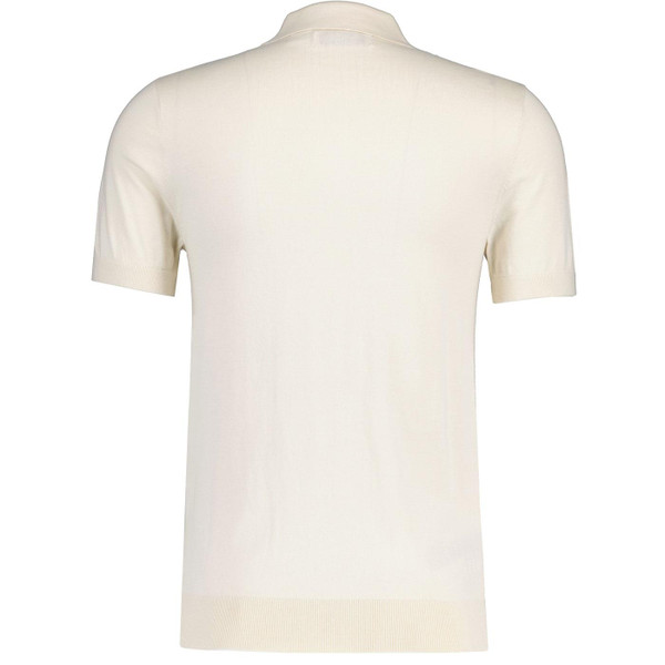 Original Penguin Retro Stripe Knit Polo Shirt in Birch OPGS2506 252 