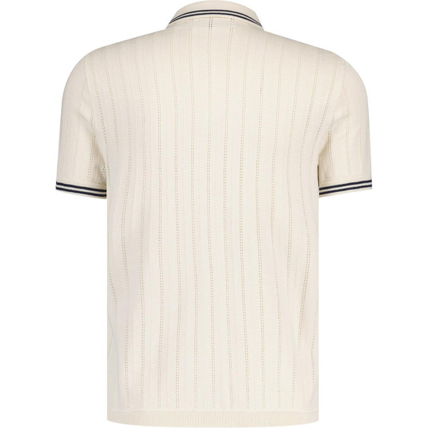original penguin mens tipped drop needle stripe knit button through polo tshirt birch
