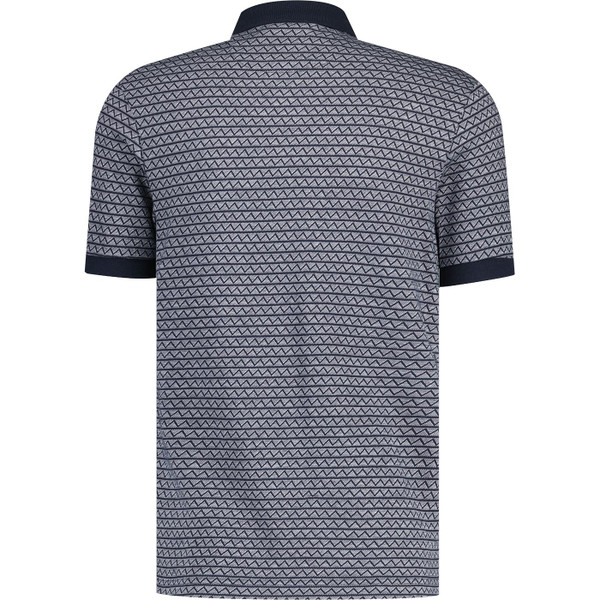 farah vintage mens tibbatt retro jacquard pattern polo tshirt true navy