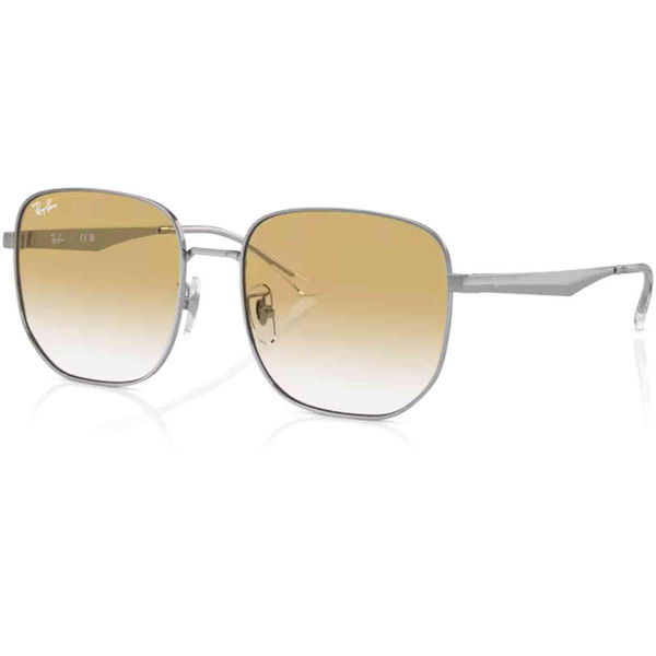 Ray-Ban RB3713D 003/2Q Silver Frame Retro Sunglasses with Clear Gradient Yellow Lens