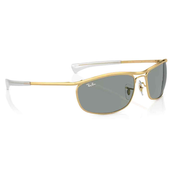 Ray-Ban Olympian Deluxe Retro 1960s Sunglasses in Arista Gold with Blue Lens RB3119M 001/56