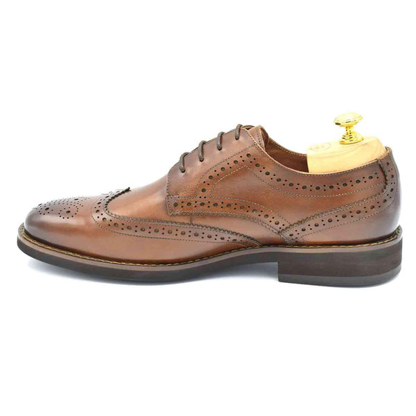 Paolo Vandini Heaney Men's Retro Wingtip Brogues in Tan