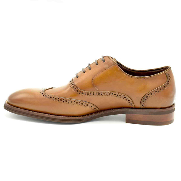 Paolo Vandini Newtown Men's Retro Oxford Wingtip Brogues in Tan 
