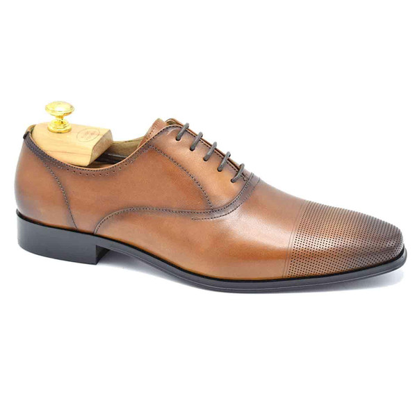 Paolo Vandini Muldoon Mod Toe Cap Oxford Shoes in Tan
