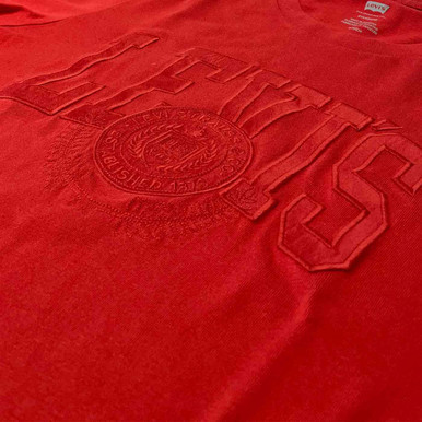 Levi's Retro Tonal Athletic Logo T-shirt in Lava Red