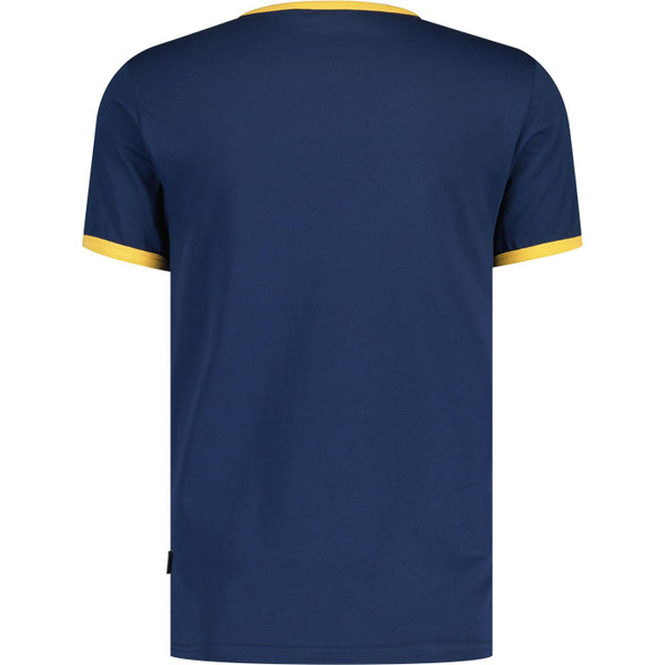 gola mens gola classics retro 70s logo ringer neck tshirt navy yellow