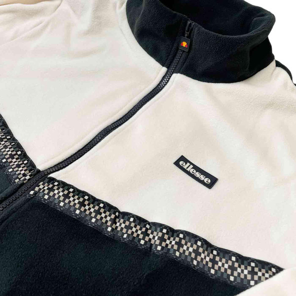 Ellesse Atlin Colour Block Men's Retro Jacket in Black and Off White SHY21423