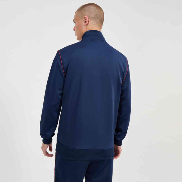 Ellesse San Marino Men's Retro 1980s Piping Track Top in Navy