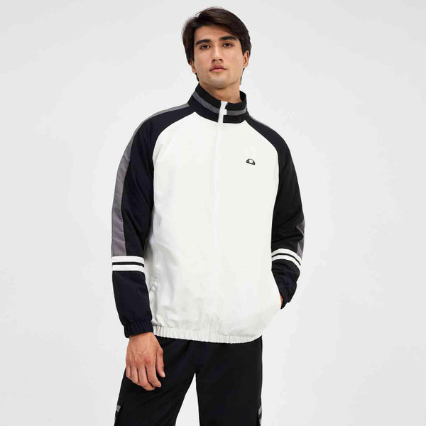 Ellesse Strovina Men's Retro Track Jacket in Off White