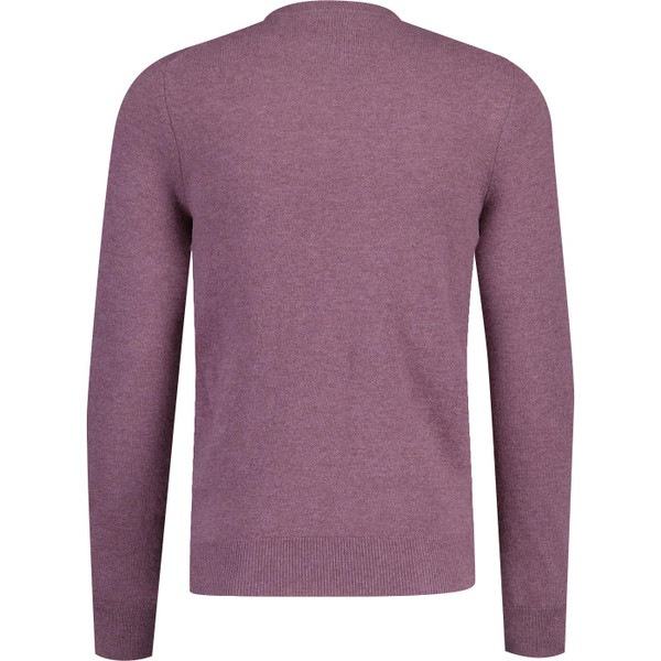 lyle and scott mens lambswool blend crew neck knitted jumper mauve marl
