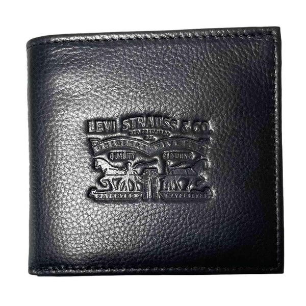 Levi's Black Leather Bifold Wallet 77173-0363