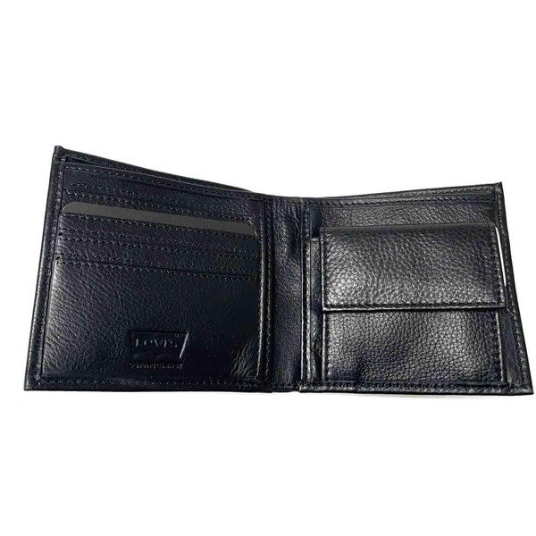 Levi's Black Leather Men's Bifold Wallet 77173-0363