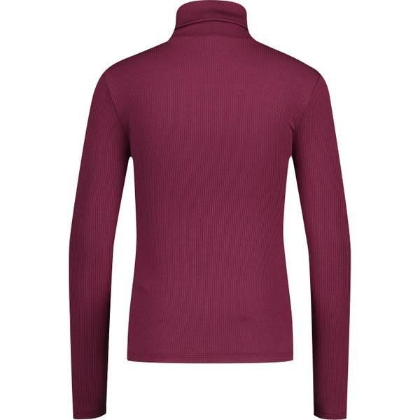 levis womens dreamy fitted ribbed knit turtleneck long sleeve top burgundy