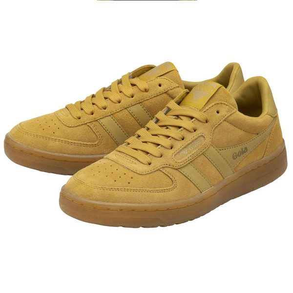 Gola Classic Men's Hawk Suede 86 Retro Trainers in Tobacco Yellow CMB571CF