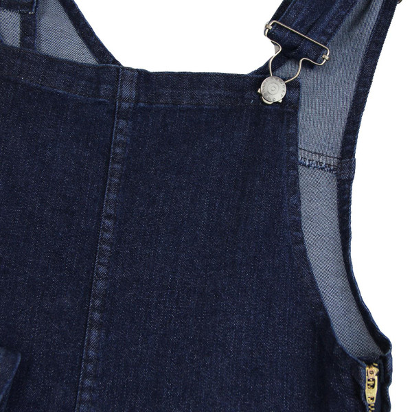 Madcap England Women's Retro 1970s Indie Dungaree Bib Flare in Blue