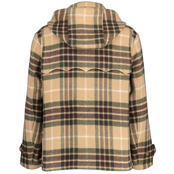 Baracuta Mod Double Wool Short Duffle Coat in Brown Tartan Check BRCPS1063 7082