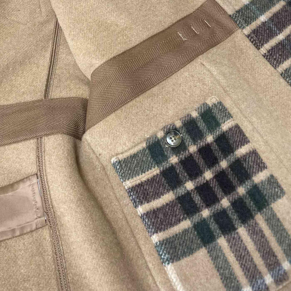 Baracuta Men's Double Wool Short Duffle Coat in Brown Tartan Check BRCPS1063 7082