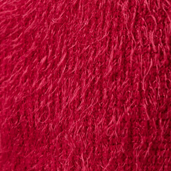 Louche Laureen Eyelash Rib Short Sleeve Jumper in Red