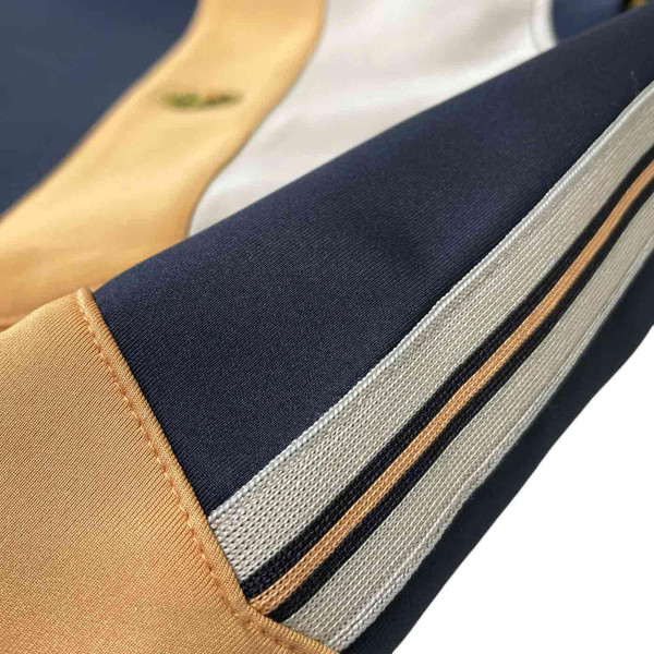 Luke Adam 3 Men's 90s Stripe Panel Taped Sleeve Sweatshirt in Navy