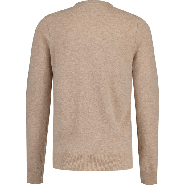 lyle and scott mens lambswool blend crew neck jumper heritage taupe marl