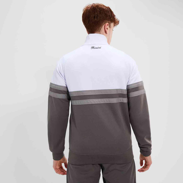 Rimini Retro Casuals Funnel Neck Track Jacket in Grey by Ellesse SHR00892