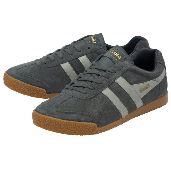 Gola Men's Harrier Suede Retro Trainers in Storm Grey/Light Grey/Navy CMA192GG Gola Men's Harrier Suede Retro Trainers in Storm Grey/Light Grey/Navy CMA192GG