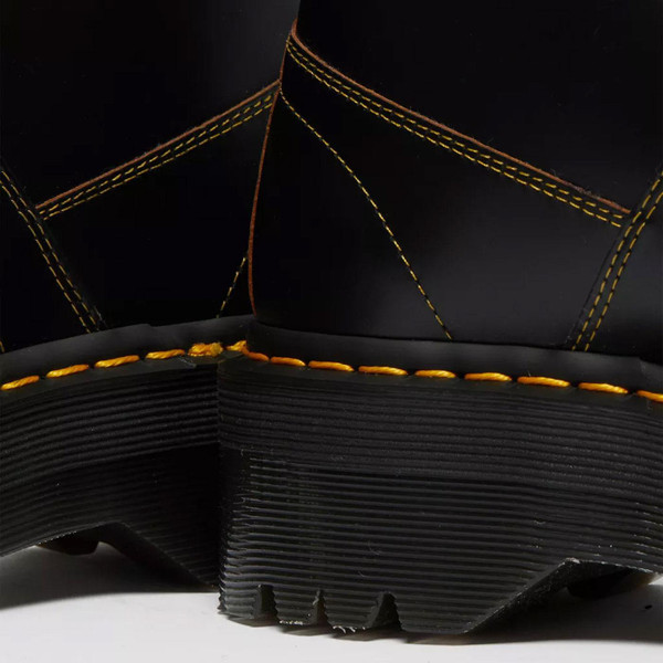 Dr Martens Mens Church Platform Quad Monkey Boots in Black Leather 25357001