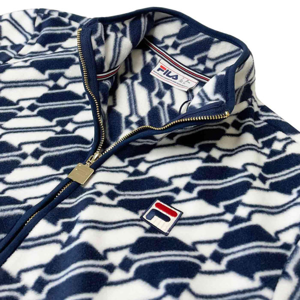 Fila Vintage Corman Retro Statement AOP Fleece Zip Through Jacket 