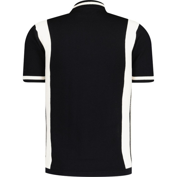 Madcap England Vitesse Men's Retro 60s Mod Knitted Cycling Top in Black