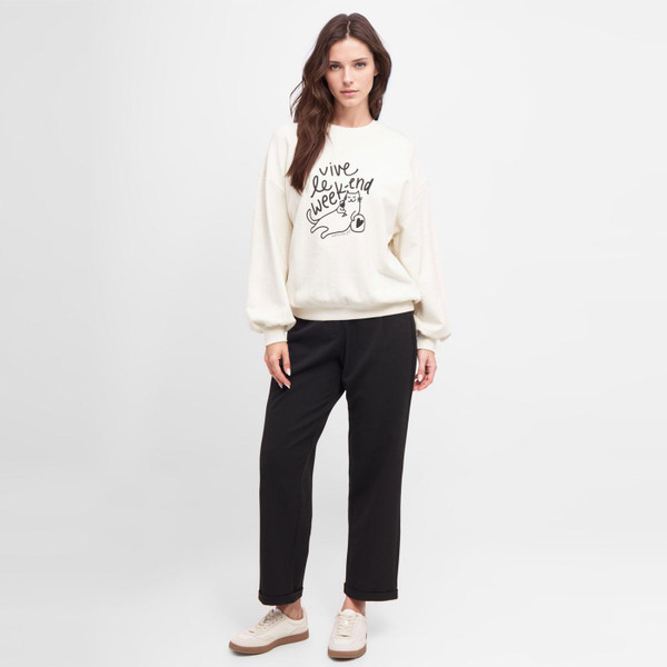 Mademoiselle Yeye Women's Vive Le Weekend Sweatshirt in Ecru
