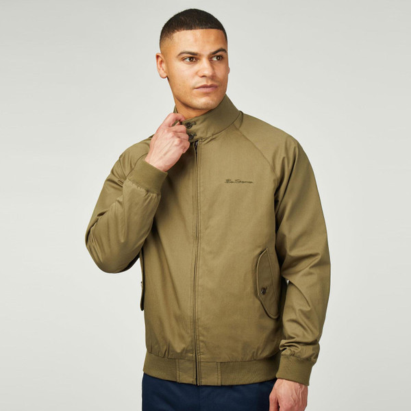 Ben Sherman Signature Mod Harrington Jacket in Camouflage Green 1012350 072