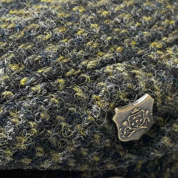 Failsworth Finsbay Harris Tweed Retro Flat Cap in Green