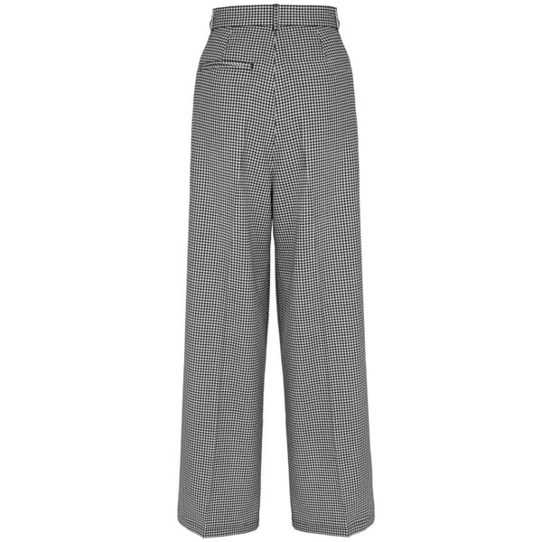 Hell Bunny Teddy Houndstooth Wide Leg Retro 40s Women's Trousers in Black/White